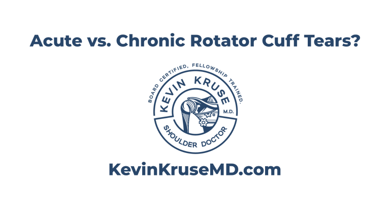 Video: Acute VS Chronic Rotator Cuff Tears.