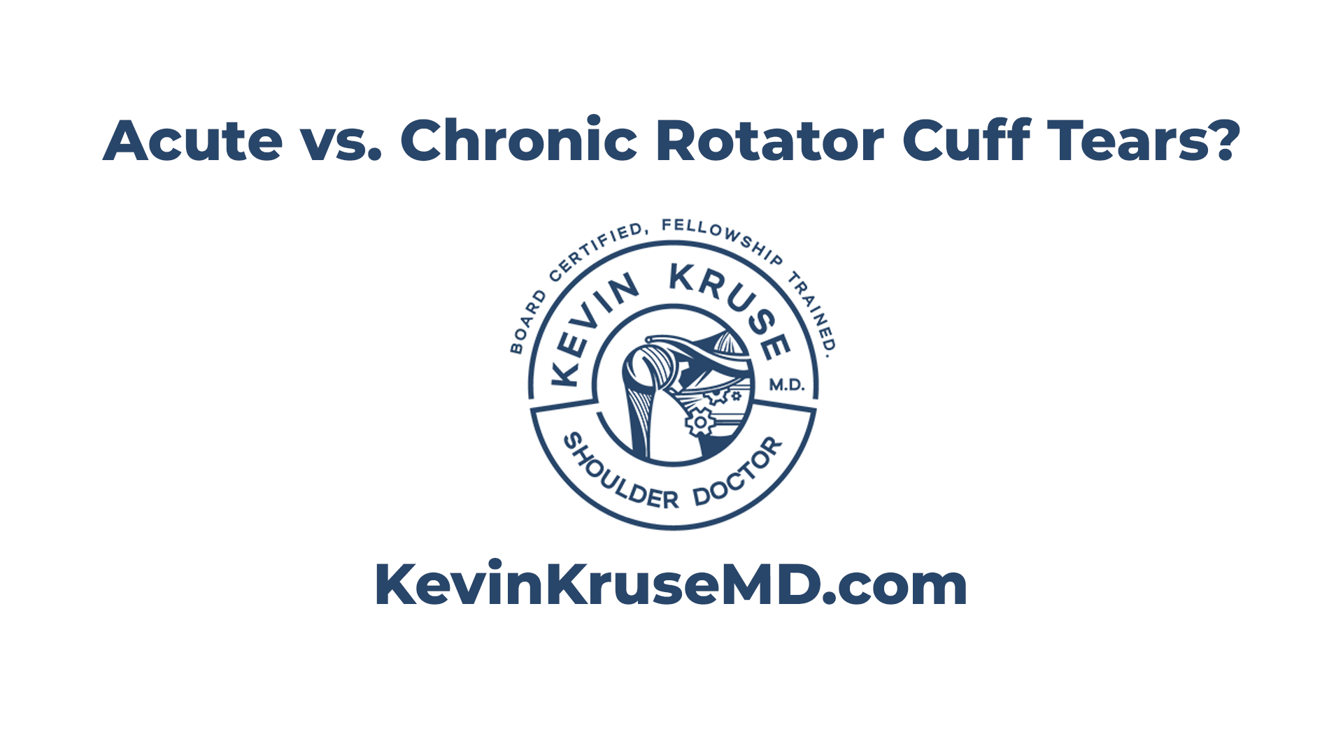 Chronic Rotator Cuff Tear