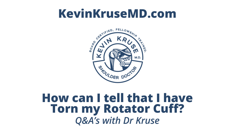 How can I tell that I have torn my rotator cuff